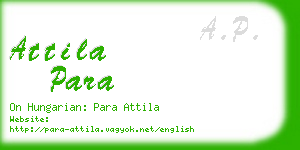 attila para business card